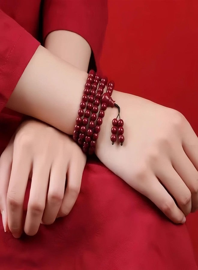 Chiorgone 108 Bead Cinnabar Feng Shui Bracelet - Lucky Charm for Wealth and Good Fortune, Symbolizing Protection and Blessings, Great Gift. - Image 4